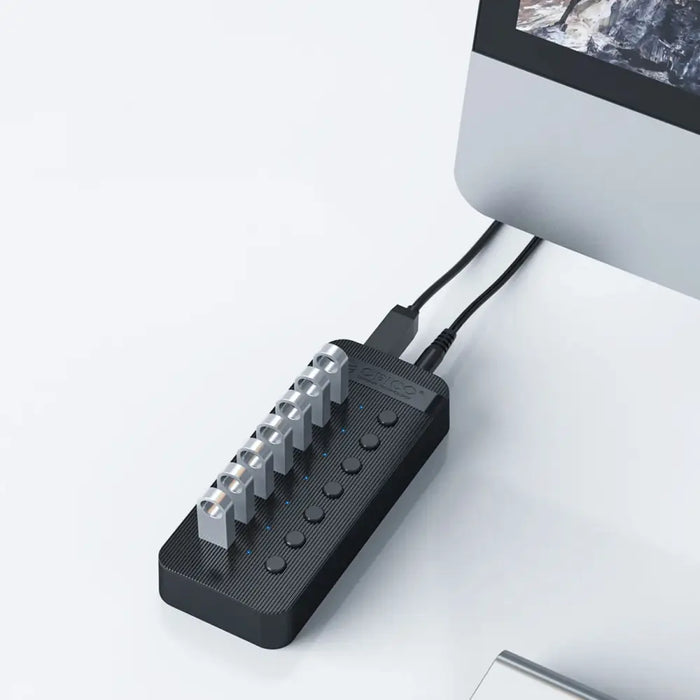 Orico CT2U3-13AB 13x USB-A 3.0 хъб с превключватели - черен