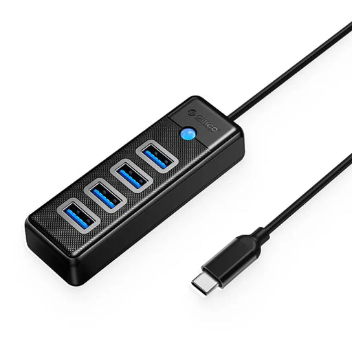 Orico PW4U-C3 USB-C / 4x USB-A 3.0 Хъб - черен