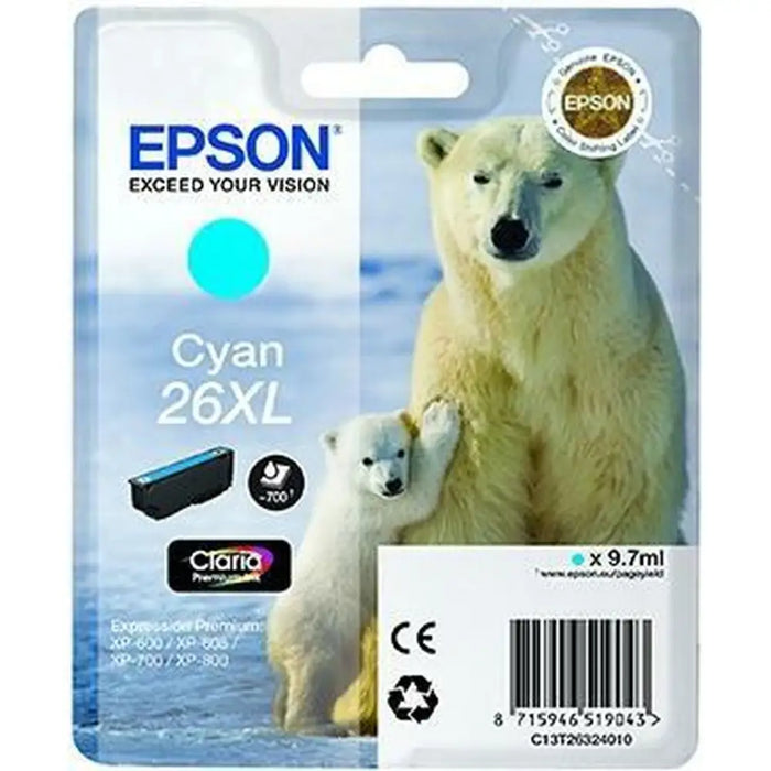 Оригиална касета за мастило Epson 26XL Синьо-зелен