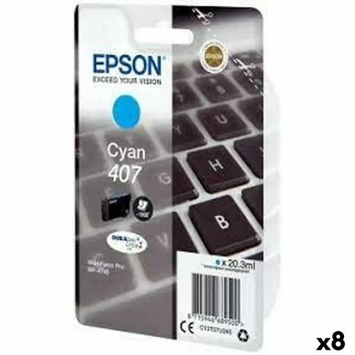 Оригиална касета за мастило Epson Nº 407 Синьо-зелен (8