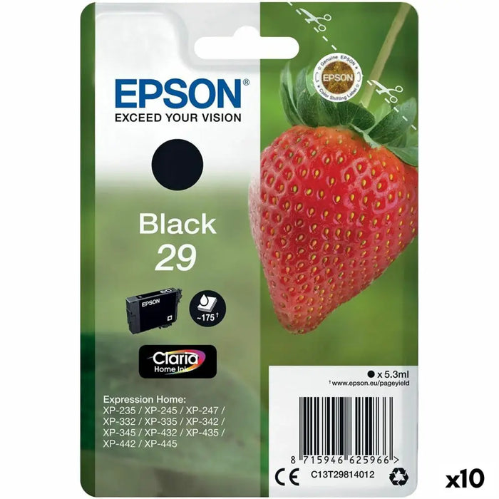 Оригиална касета за мастило Epson 29 XL Черен (10 броя)