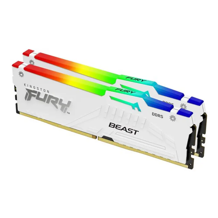 Памет Kingston FURY Beast White RGB 32GB(2x16GB) DDR5
