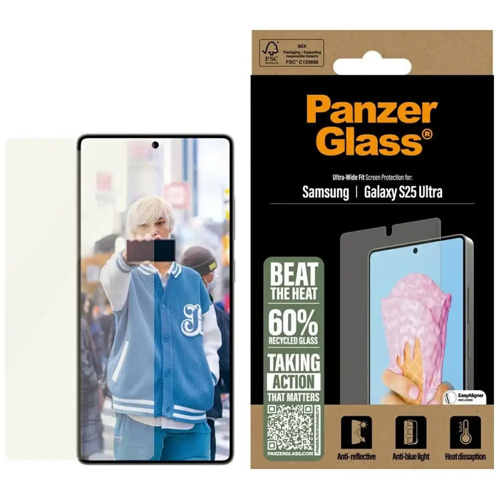PanzerGlass All-in-One Ultra-Wide Fit Tempered Glass