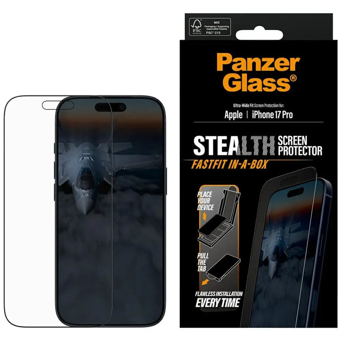PanzerGlass Stealth Ultra-Wide Fit Fastfit Tempered Glass