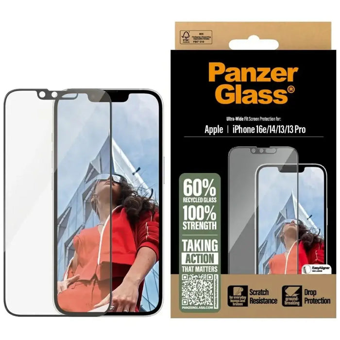 PanzerGlass Ultra-Wide Fit Tempered Glass за iPhone 13 / 13