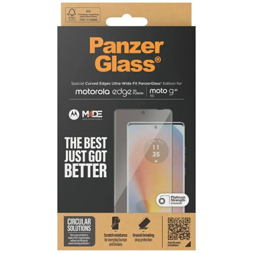 PanzerGlass Ultra Wide Fit Tempered Glass за Motorola Edge