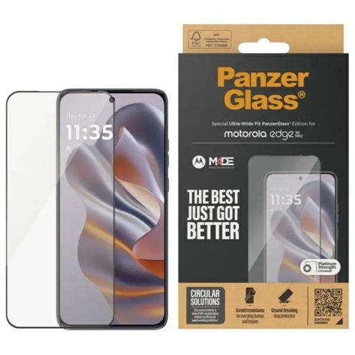 PanzerGlass Ultra-Wide Fit Tempered Glass за Motorola Edge