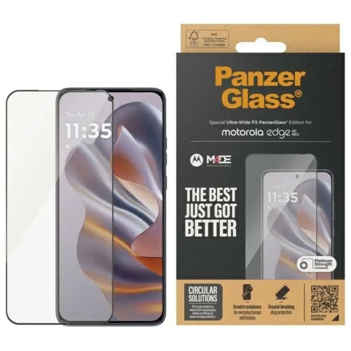 PanzerGlass Ultra-Wide Fit Tempered Glass за Motorola Edge