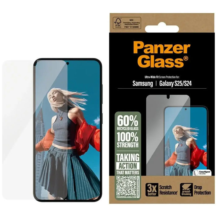 PanzerGlass Ultra-Wide Fit Tempered Glass за Samsung Galaxy