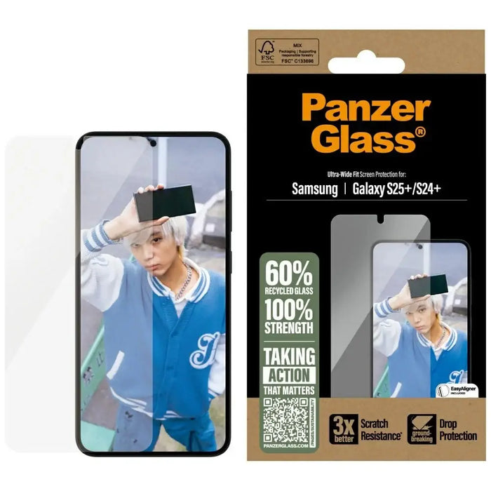 PanzerGlass Ultra-Wide Fit Tempered Glass за Samsung Galaxy
