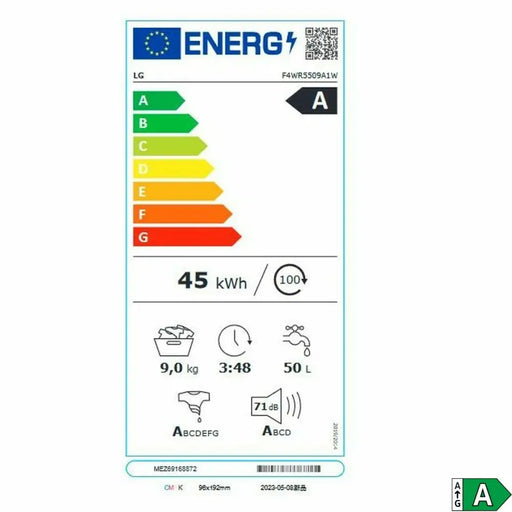 Перална машина LG F4WR5509A1W 1400 rpm 9 kg