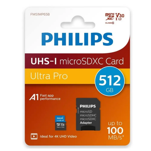 Philips micro SDXC 512GB Class 10 UHS-I U3