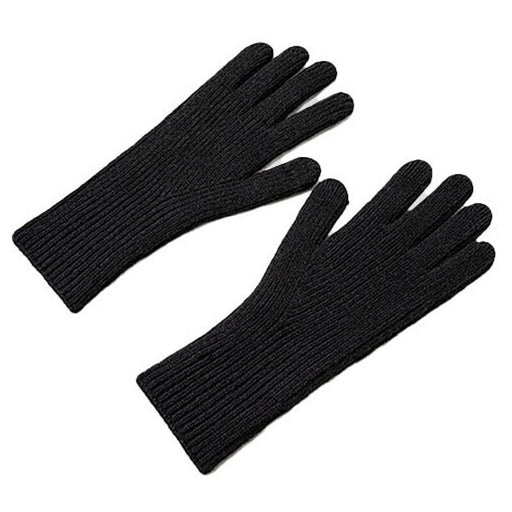 Плетени ръкавици за телефон с отвор за пръстите HQWear черни