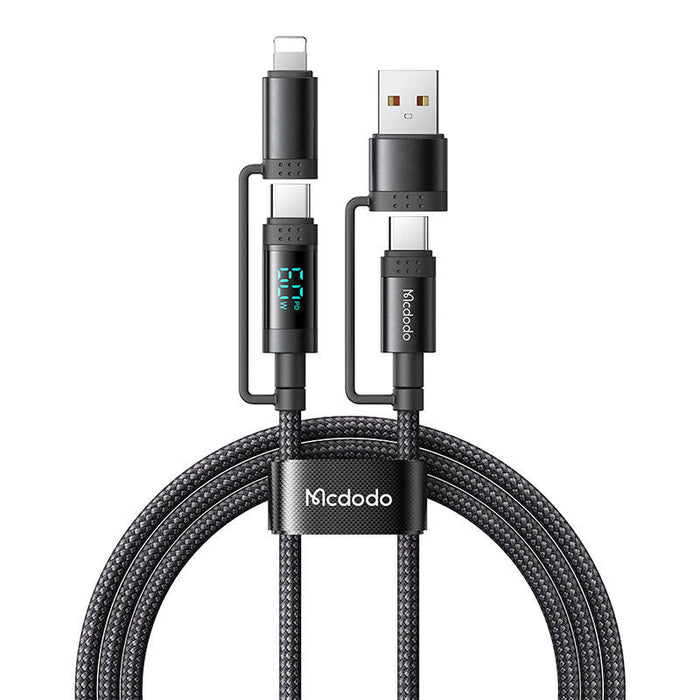 4в1 кабел McDodo, USB-C/A - USB-C/Lightning, CA-1990, 1.2m