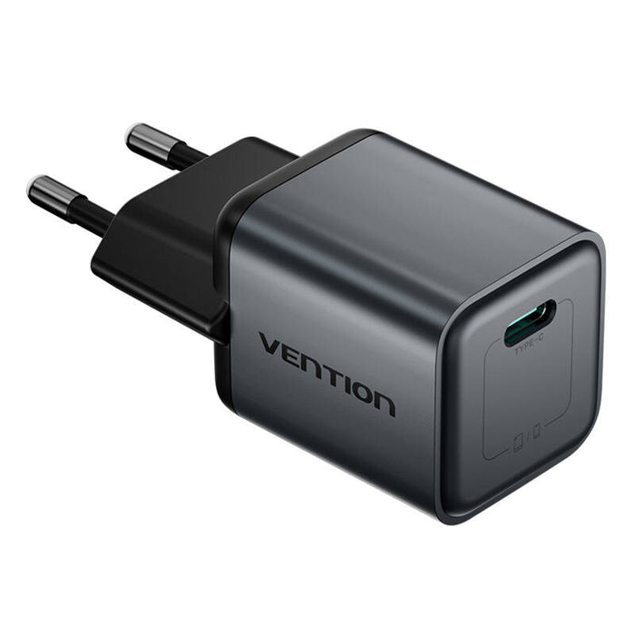 Зарядно Vention, USB-C, GaN, 20W, сиво