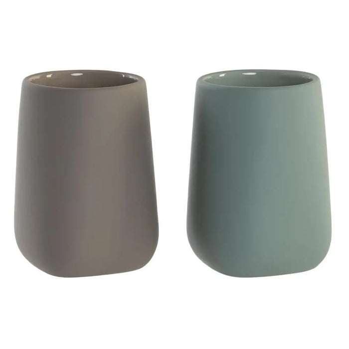 Поставка за четка за зъби DKD Home Decor Зелен Бежов