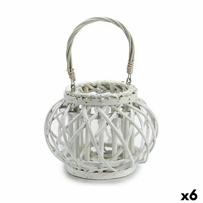 Поставка за свещ Gift Decor 38618 38618 Бял плетена ракита