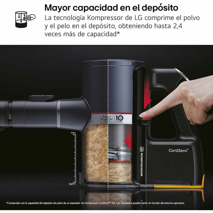 Прахосмукачка циклон с четка без кабел LG A9K-LITE1C