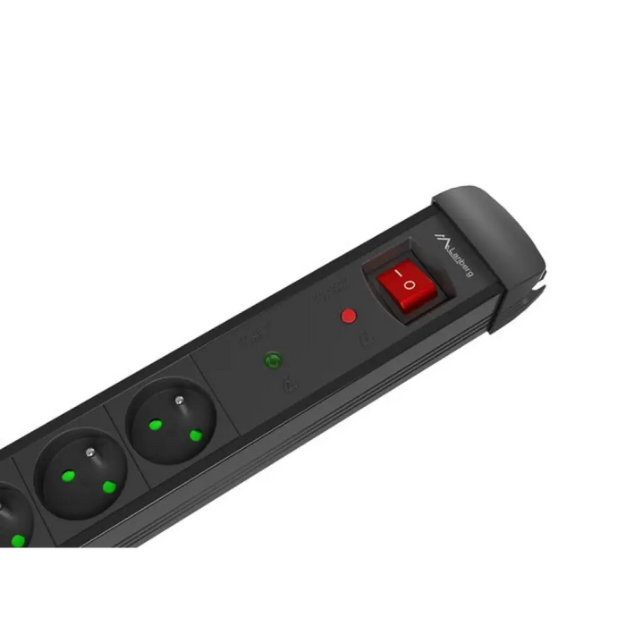 Предпазител от пренапрежение Lanberg sp1 1,5 м 5x френски