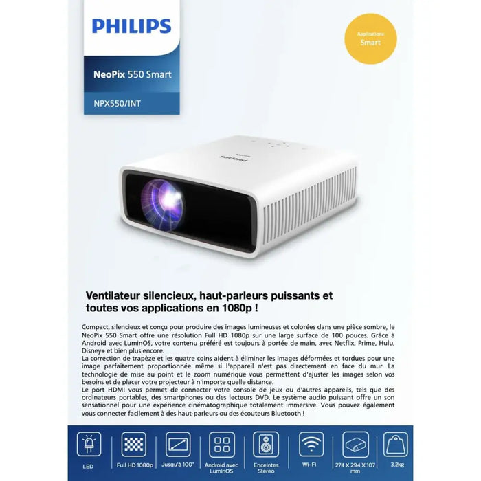 Проектор Philips Full HD 500 lm 1920 x 1080 px