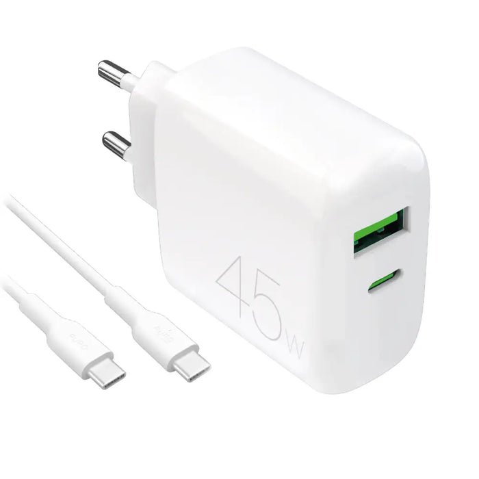 Puro Daily Prolite 45W USB-C USB-A Power Delivery зарядно