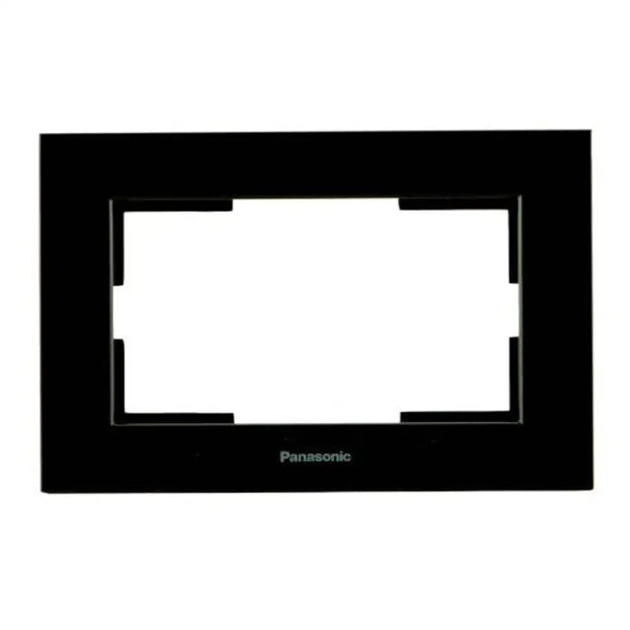 РАМКА ЗА ДВОЕН КОНТАКТ ЧЕРНА PANASONIC KARRE PLUS