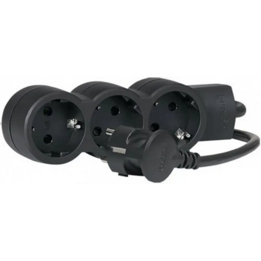 Разклонител Legrand 695020 3x2P + E с кабел 5м черен