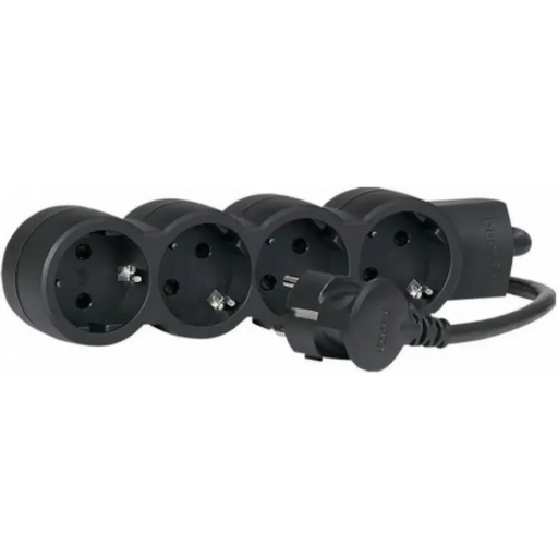 Разклонител Legrand 695028 4x2P + E с кабел 3м черен