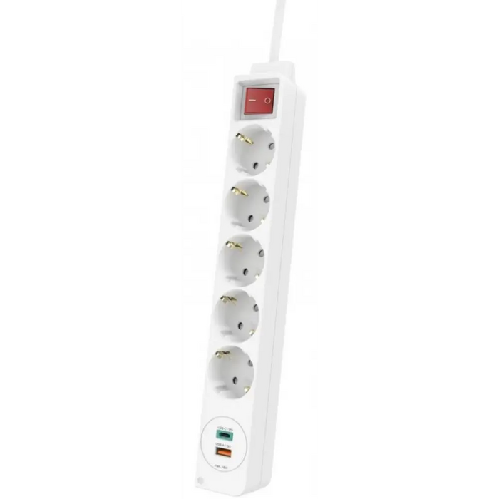 Разклонител HAMA-133758 USB-C/USB-A 5 гнезда,1.4м
