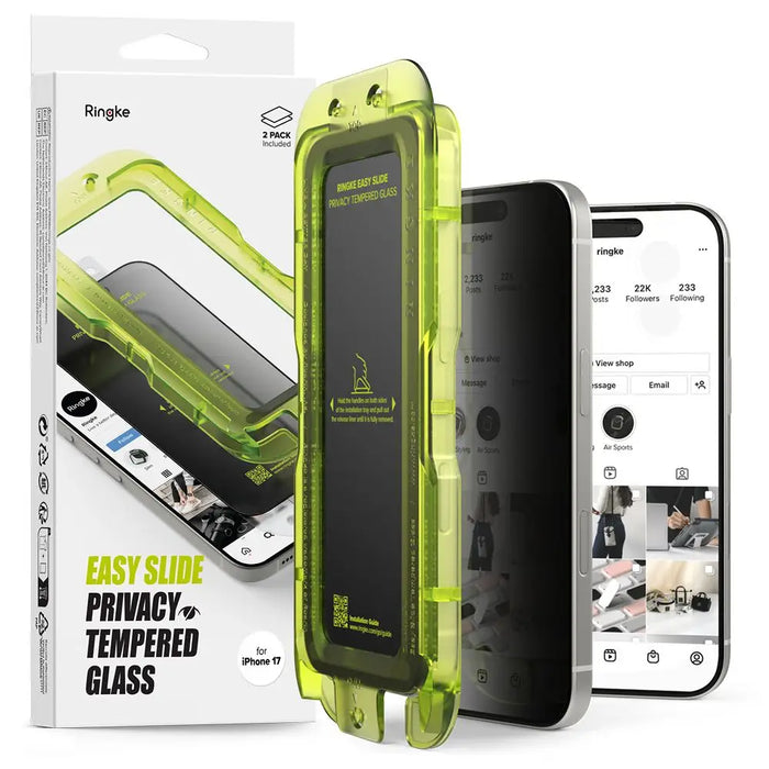 Ringke Easy Slide 2 пакета Privacy Glass за iPhone 17