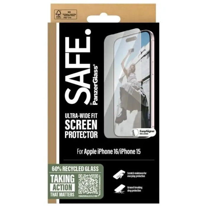 SAFE от PanzerGlass iPhone 16 6.1’’ протектор за екран