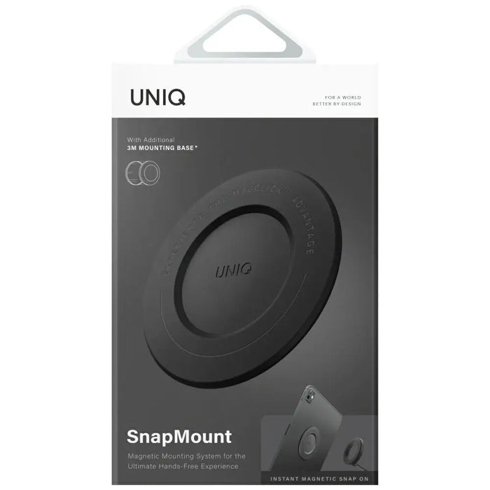 Самозалепващ се магнитен държач Uniq SnapMount - черен