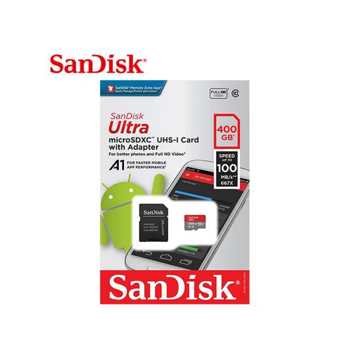 SanDisk Карта памет Ultra microSDXC,400GB + SD Adapter