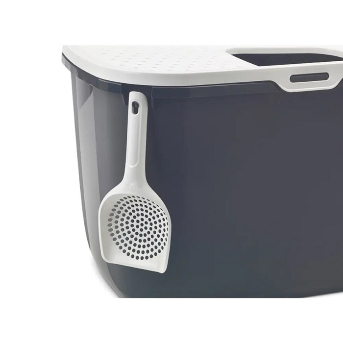 SAVIC HOP Антрацит с бял капак – Поставка за котешка