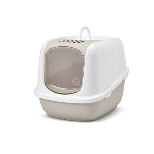 SAVIC Nestor Jumbo White Coffee covered cat litter box