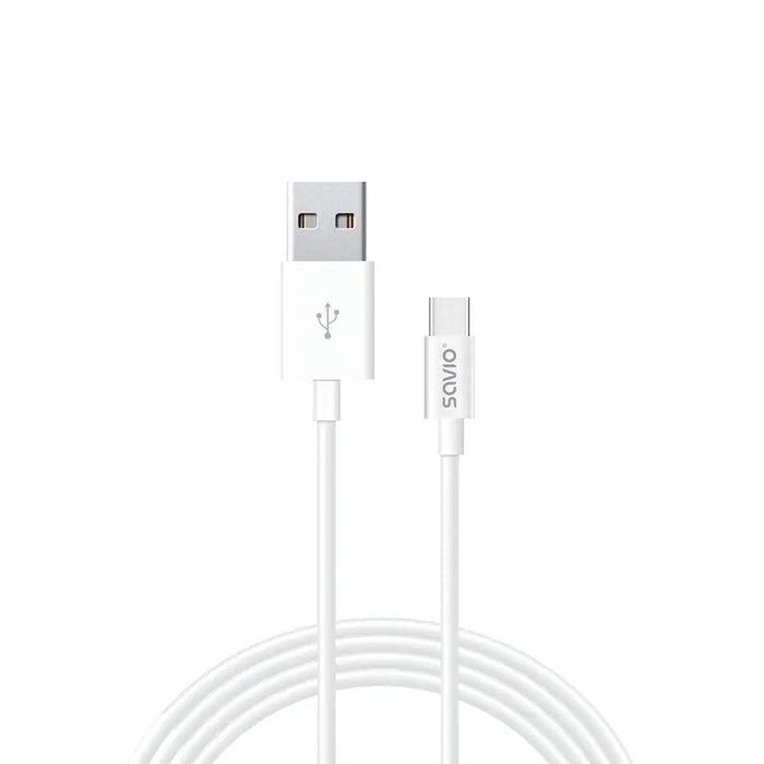 Savio CL-125 USB кабел USB 2.0 1 m USB A USB C Бял