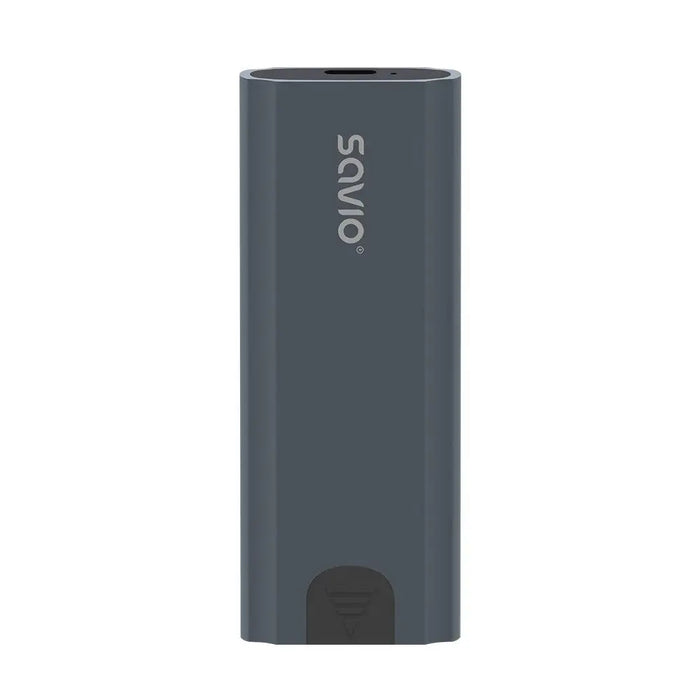 Savio M.2 SSD NVMe външен дисков корпус USB C 3.1 AK 67 сив