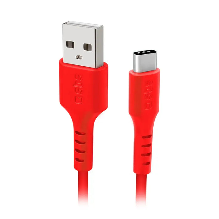 SBS TECABLEMICROC15R USB-A - USB-C кабел 1,5 м - червен