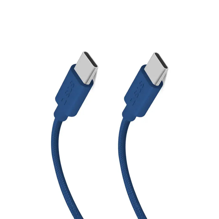 SBS TECABLETISSUETCCB USB-C - USB-C 1.5m 60W плетен кабел