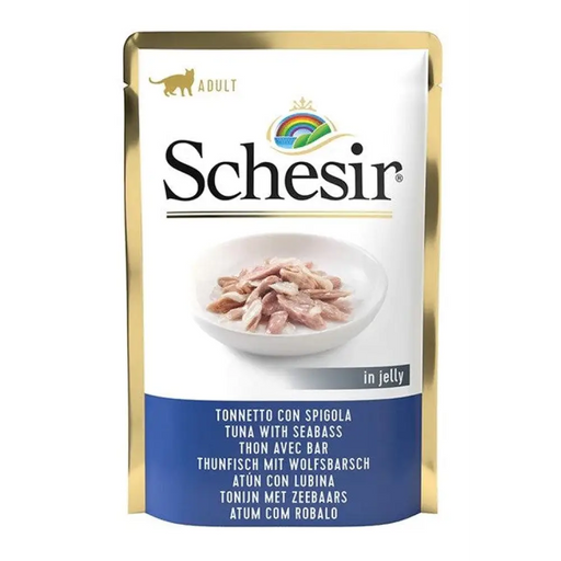 SCHESIR в желе Риба тон с лаврак - мокра храна за котки