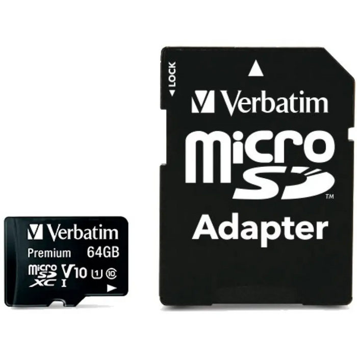 SD micro карта памет VERBATIM MICRO SDHC 64GB CLASS 10