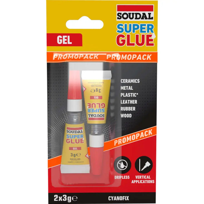СЕКУНДНО ЛЕПИЛО ГЕЛ 2 X 3 G SOUDAL