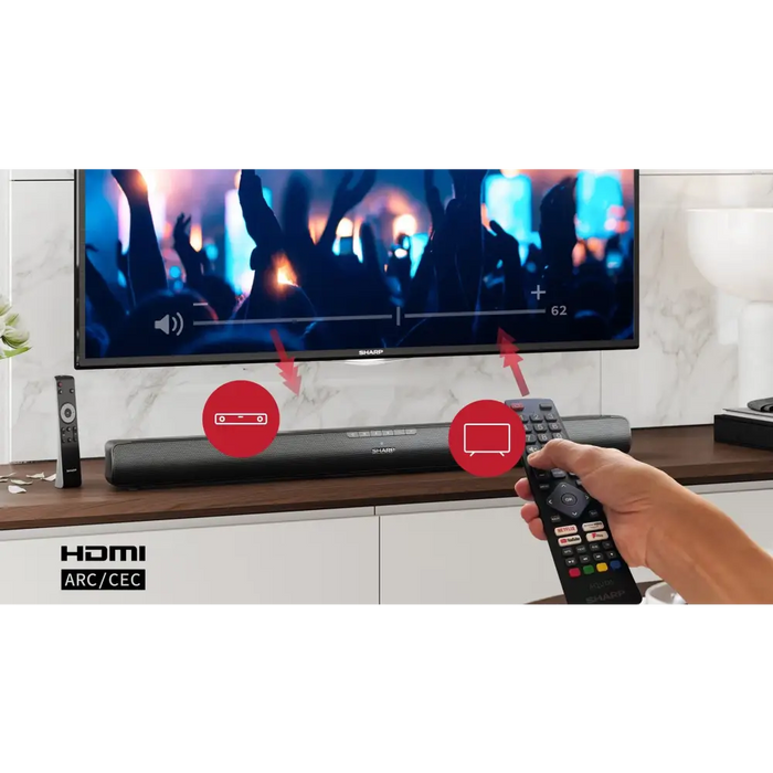 Sharp Soundbar HT SB100 75W 2.0 HDMI & BLUETOOTH HDMI