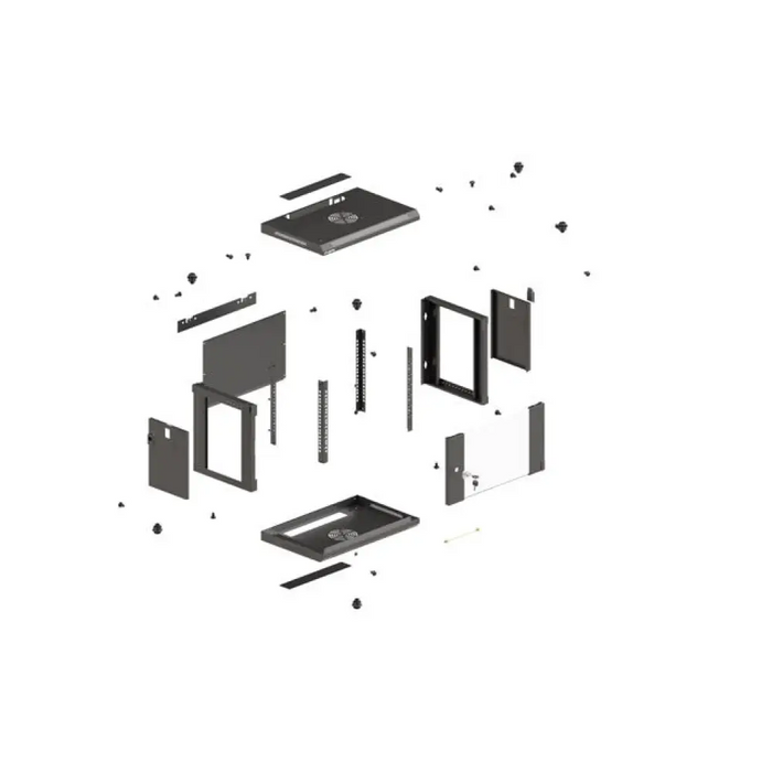 Шкаф Lanberg 19’’ стенен монтаж 6U/540x350 (плоска