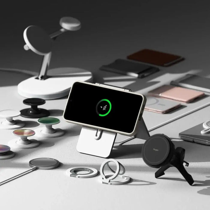 Силиконов калъф Ringke MagSafe за Samsung Galaxy S25 - бежов