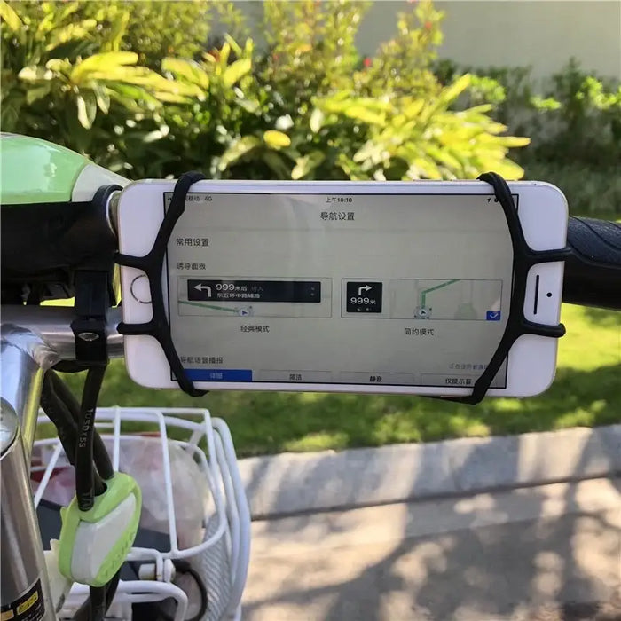 Силиконов държач за телефон за велосипед HQWear черен