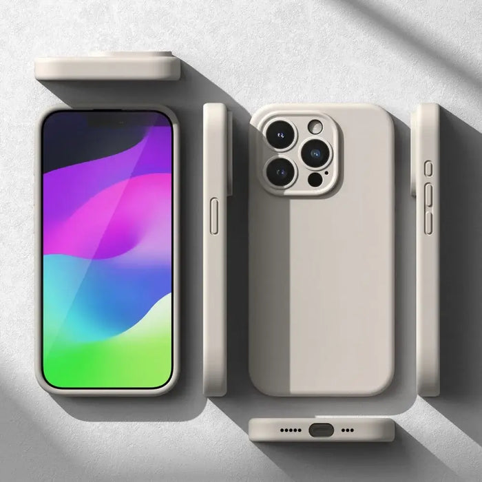 Силиконов калъф Ringke MagSafe за iPhone 15 Pro - бежов