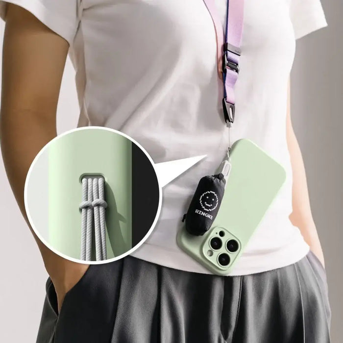 Силиконов калъф Ringke MagSafe за iPhone 16 Pro max - зелен