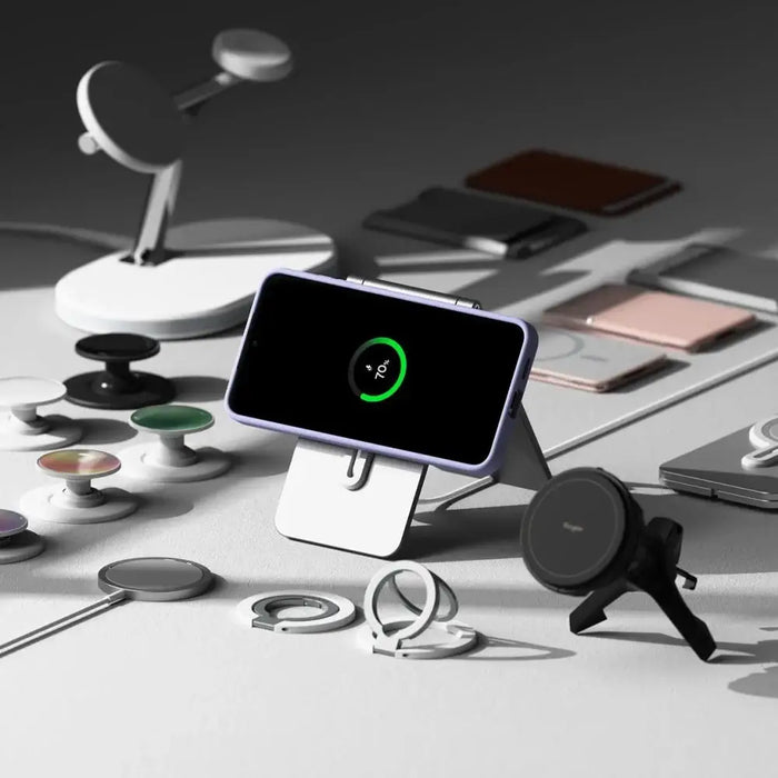 Силиконов калъф Ringke MagSafe за Samsung Galaxy S25 - лилав