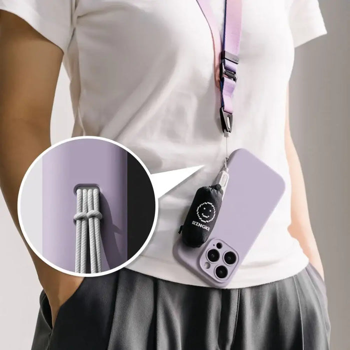 Силиконов калъф Ringke MagSafe за iPhone 16 Pro Max - лилав